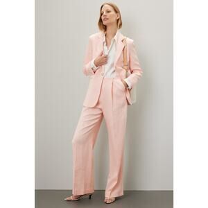 BOSS Pink Linen Blend Tapito Pants
